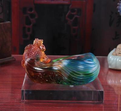 琉璃坊魚果碟 古法琉璃家飾工藝品，商務禮品優選